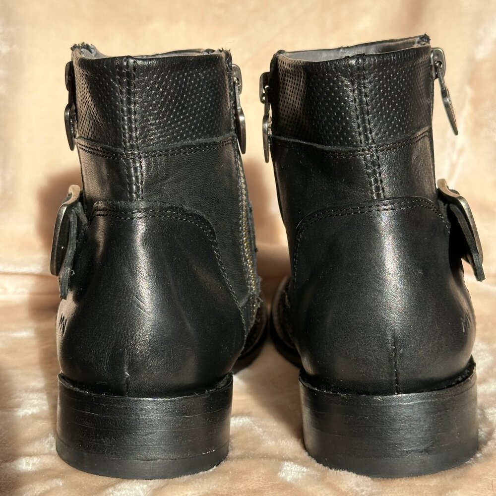 Mark Nason Black Leather Moto Biker Riding Ankle Boots Women's US  6.5 NWOT - Picture 12 of 15